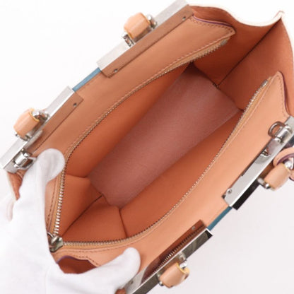 Fendi Mini Troisajour 2-Way Shoulder 8 Bh333 Calfskin Orange Handbag