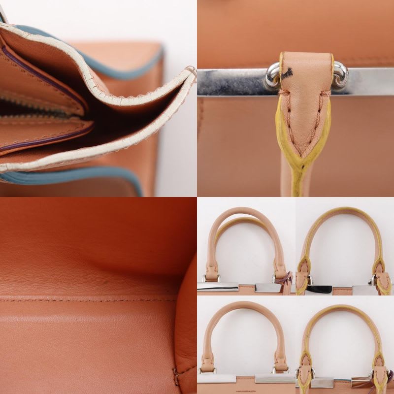 Fendi Mini Troisajour 2-Way Shoulder 8 Bh333 Calf Orange Ladies Handbag