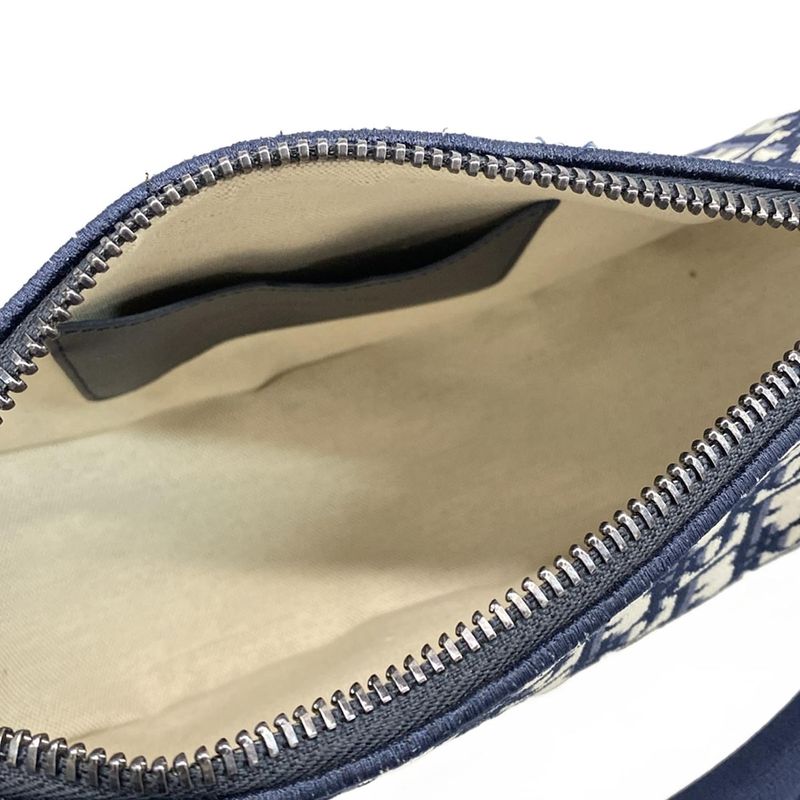 Dior Christian Dior Shoulder Bag Vibe Oblique White X Navy X Gray Chain