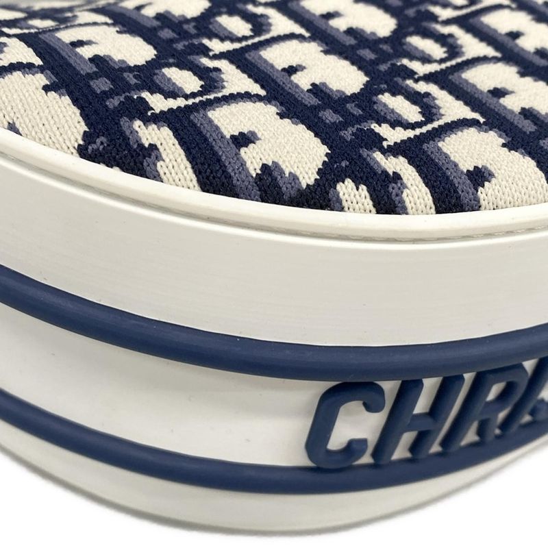 Dior Christian Dior Shoulder Bag Vibe Oblique White X Navy X Gray Chain