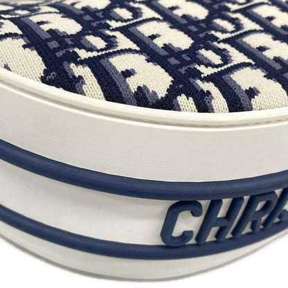Dior Christian Dior Shoulder Bag Vibe Oblique White X Navy X Gray Chain
