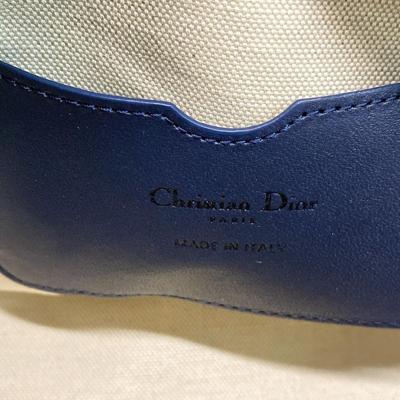 Dior Christian Dior Shoulder Bag Vibe Oblique White X Navy X Gray Chain