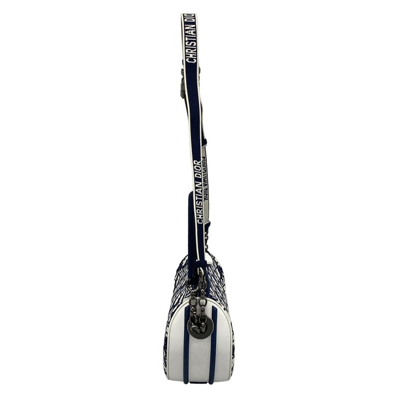 Dior Christian Dior Shoulder Bag Vibe Oblique White X Navy X Gray Chain