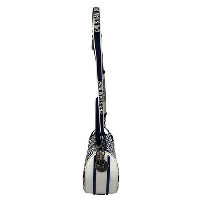 Dior Christian Dior Shoulder Bag Vibe Oblique White X Navy X Gray Chain