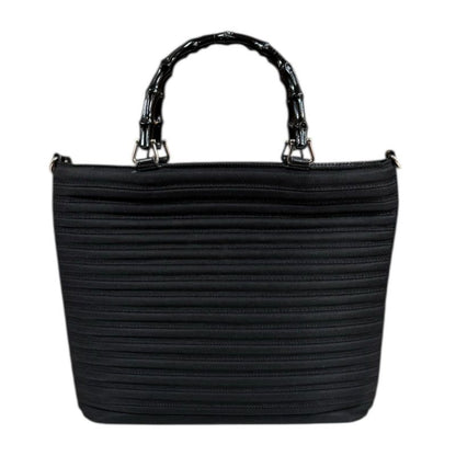 Gucci Bamboo Shoulder Bag Canvas 000/1705/0588 Black Women's Gucci Used Gucci