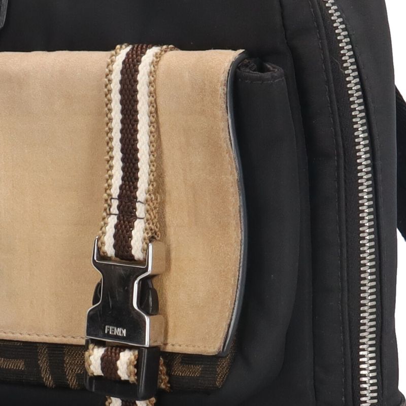 Fendi Zucca Rucksack/daypack Nylon 7vz047 Men's Fendi Used Fendi