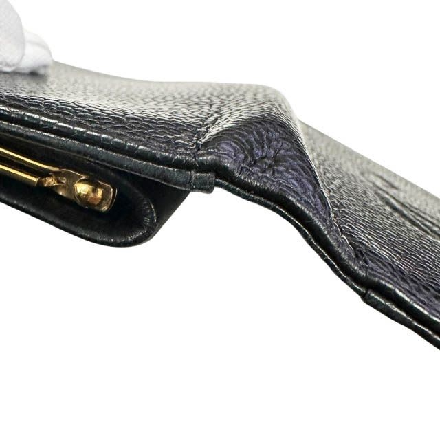 Chanel Caviar Leather Coco Mark Wallet Bifold Black AA