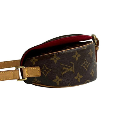 Louis Vuitton Tamburan Monogram Leather Shoulder Bag Pochette
