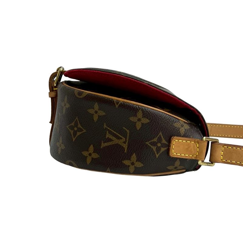 Louis Vuitton Tamburan Monogram Leather Shoulder Bag Pochette