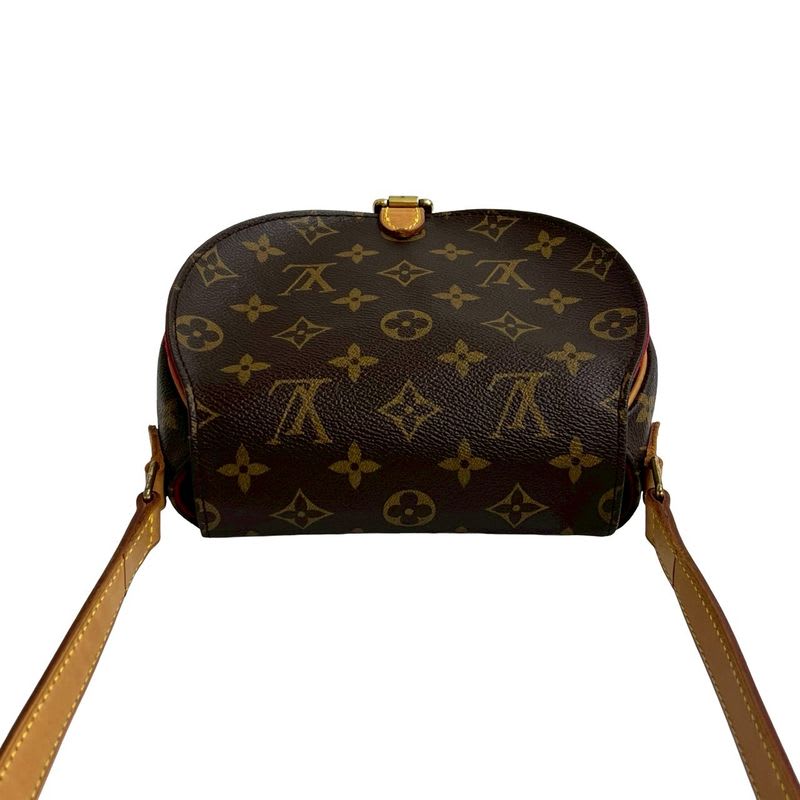 Louis Vuitton Tamburan Monogram Leather Shoulder Bag Pochette