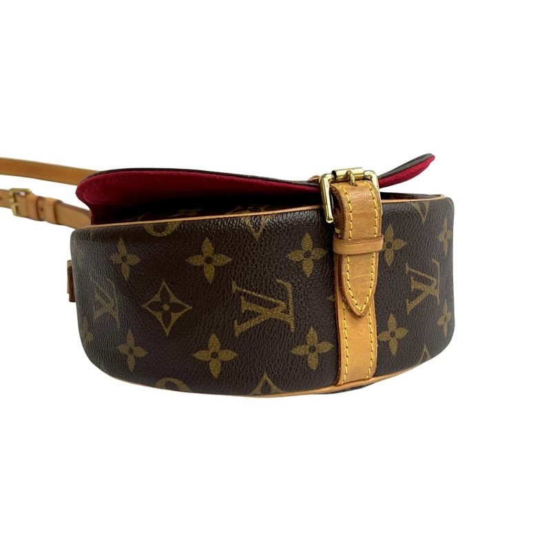 Louis Vuitton Tamburan Monogram Leather Shoulder Bag Pochette
