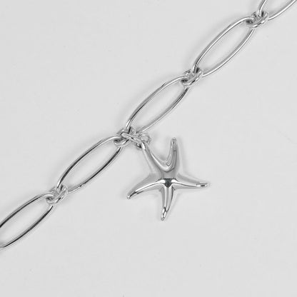 Tiffany & Co Starfish Oval Link Silver 925 Women's G Bracelet