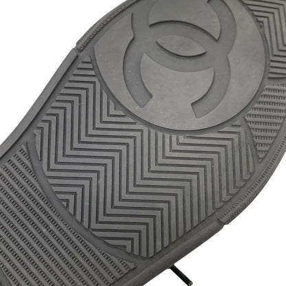 Chanel Sneakers Shoes Leather Black Coco Mark Logo