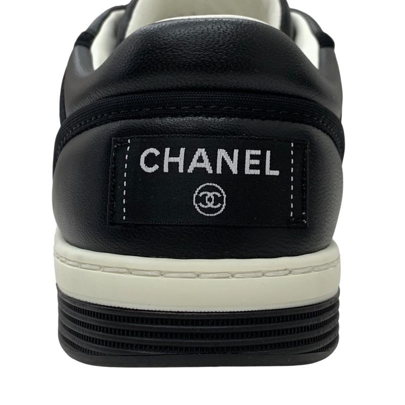 Chanel Sneakers Shoes Leather Black Coco Mark Logo