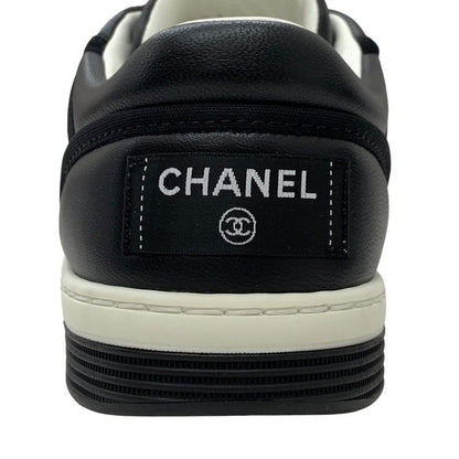 Chanel Sneakers Shoes Leather Black Coco Mark Logo