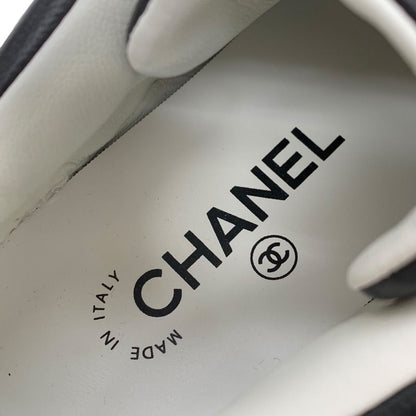 Chanel Sneakers Shoes Leather Black Coco Mark Logo