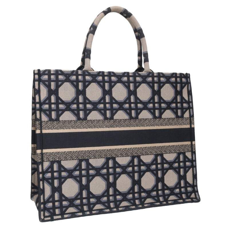 Dior BOOK TOTE Large Macro Cannage Tote Bag Women's L
