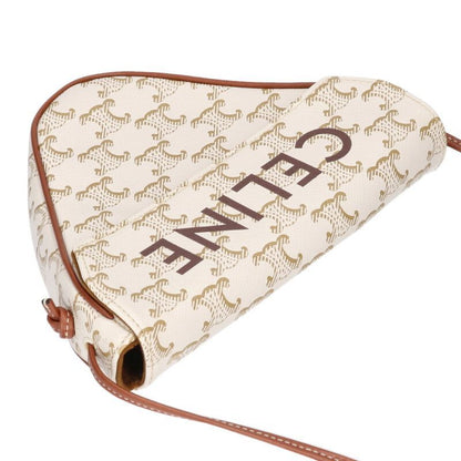 Celine Triangle Triomphe Logo Shoulder Bag Women's