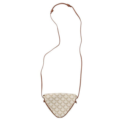 Celine Triangle Triomphe Logo Shoulder Bag Women's