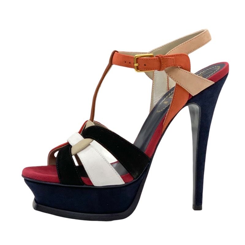 Saint Laurent Tribute Sandals Shoes Suede Multicolor