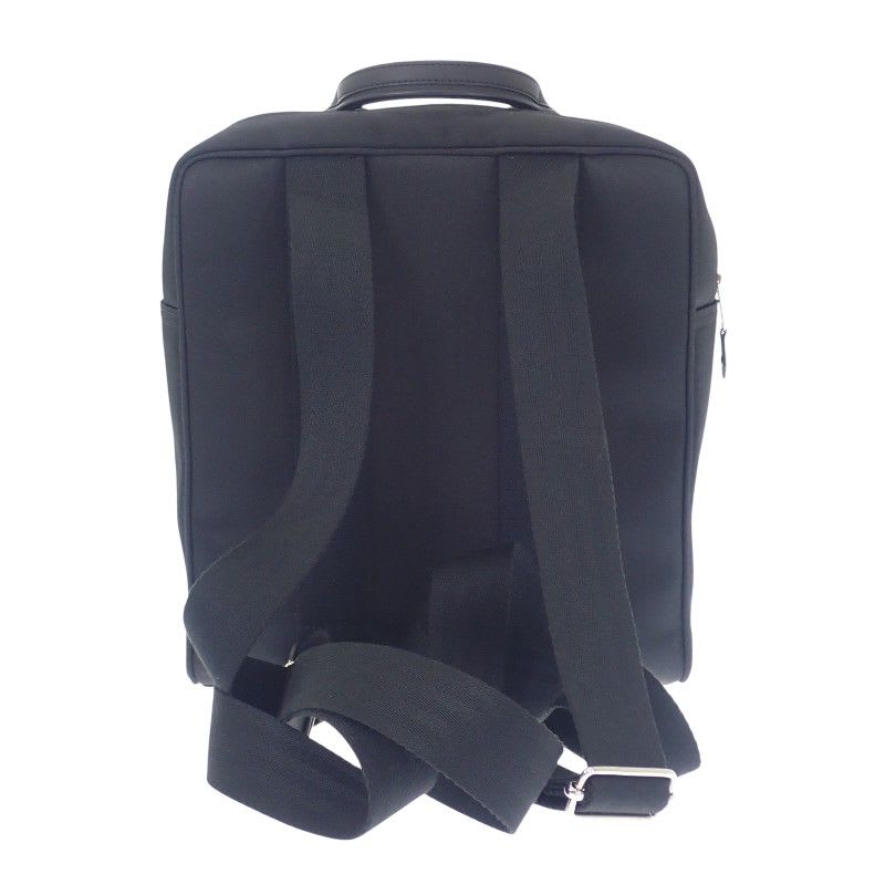 Hermes Acapulco Sac A Dos Backpack Rucksack Daypack Leather Toile Chevron Black