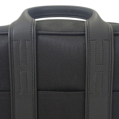 Hermes Acapulco Sac A Dos Backpack Rucksack Daypack Leather Toile Chevron Black