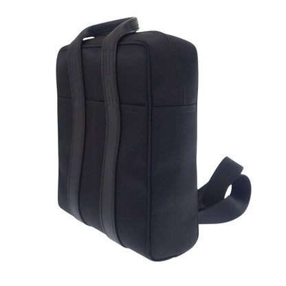 Hermes Acapulco Sac A Dos Backpack Rucksack Daypack Leather Toile Chevron Black