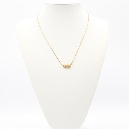 Fendi Orlock Necklace Pendant Rhinestone Logo