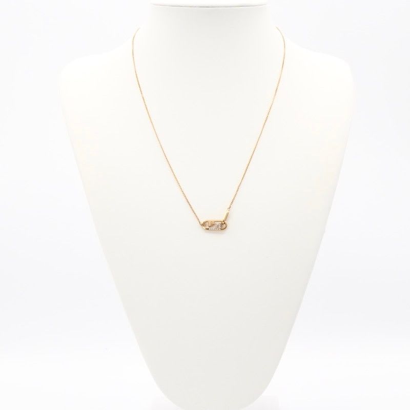 Fendi Orlock Necklace Pendant Rhinestone Logo