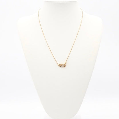 Fendi Orlock Necklace Pendant Rhinestone Logo