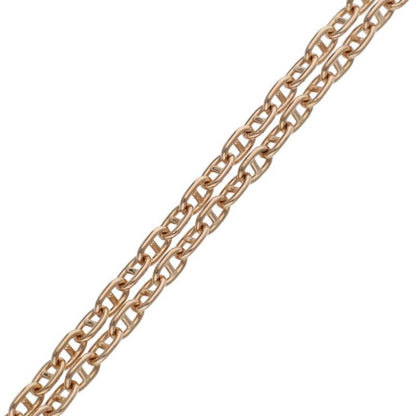 Hermes Chaine D'ancre Contour GM 18K Pink Gold Diamond Necklace Women's SH