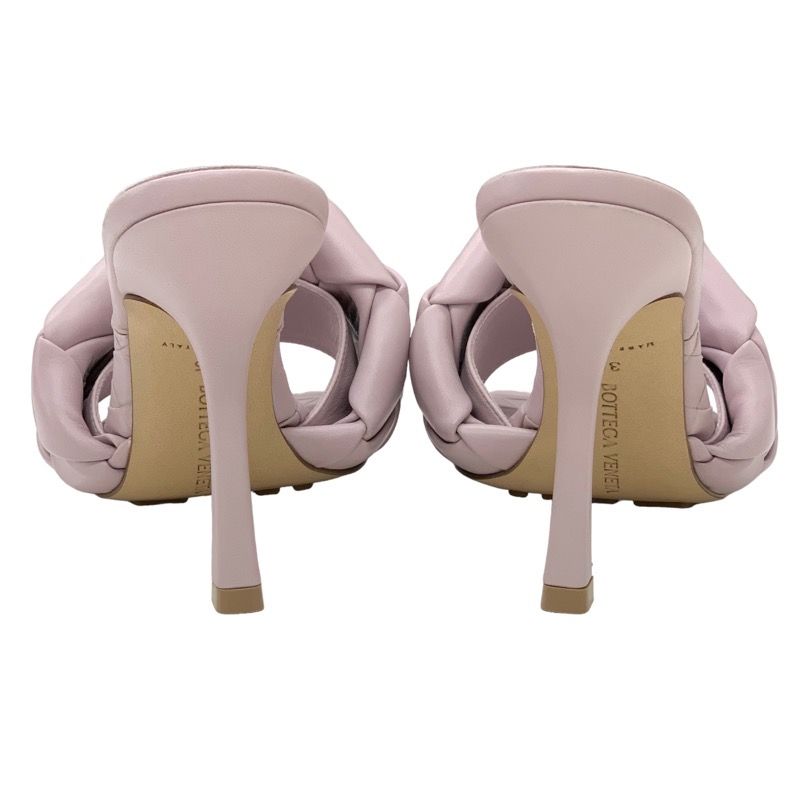 Unused Bottega Veneta Sandals Mule Lido Intrecciato Leather Pink