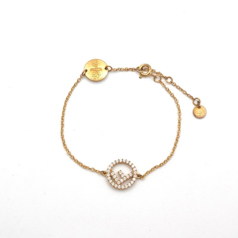Fendi F's Bracelet Rhinestone