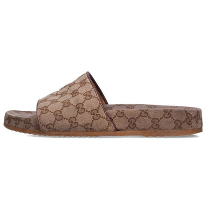Gucci 624695 GG Pattern Canvas Slide Sandals Men's 10