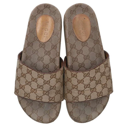 Gucci 624695 GG Pattern Canvas Slide Sandals Men's 10