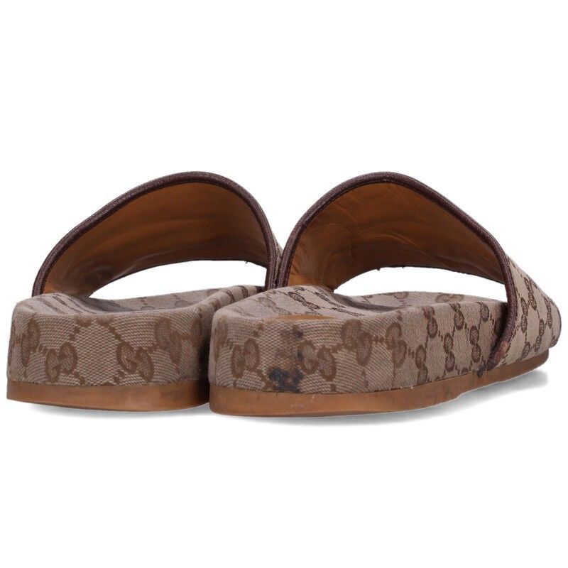 Gucci 624695 GG Pattern Canvas Slide Sandals Men's 10