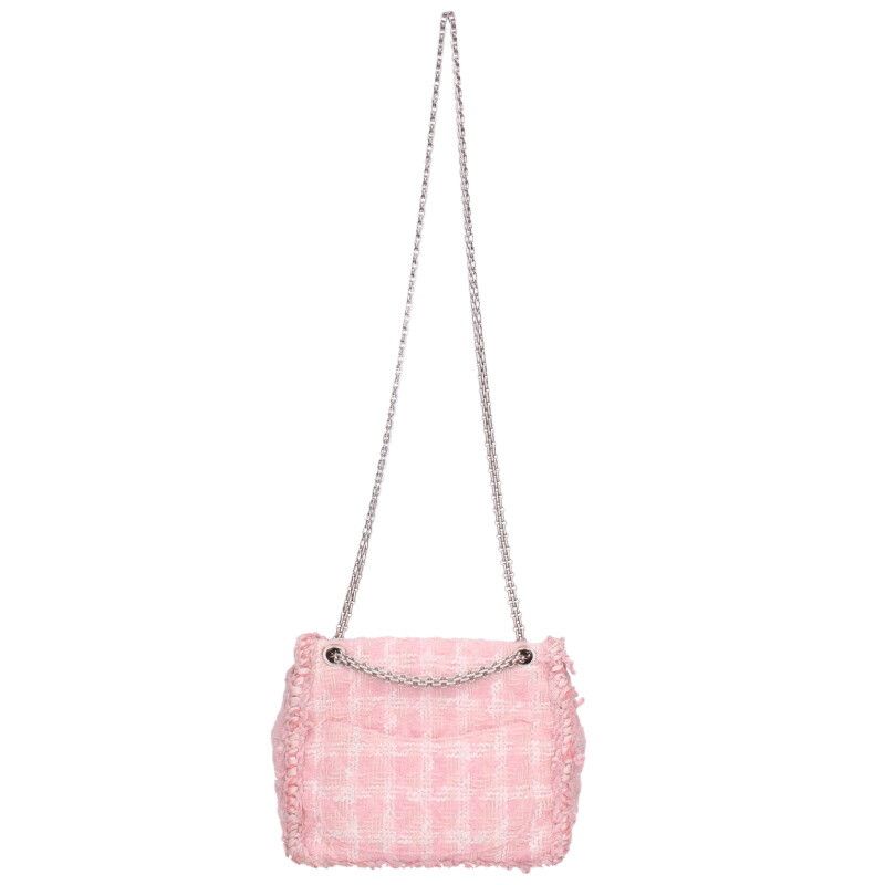 Chanel 2.55 Tweed Chain Shoulder Bag Women's