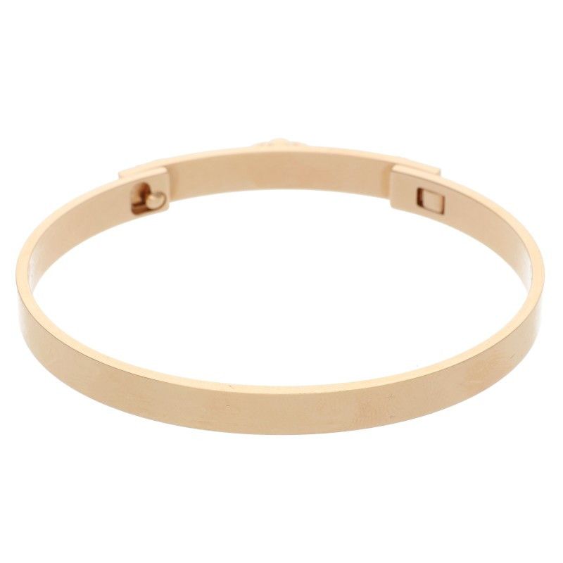 Hermes Collier De Chien 18K Pink Gold Diamond Bracelet Men's ST