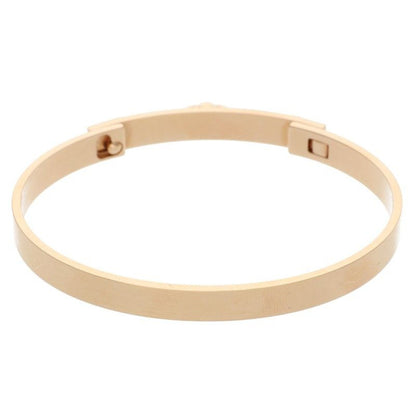 Hermes Collier De Chien 18K Pink Gold Diamond Bracelet Men's ST