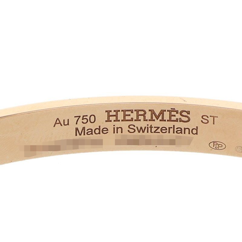 Hermes Collier De Chien 18K Pink Gold Diamond Bracelet Men's ST