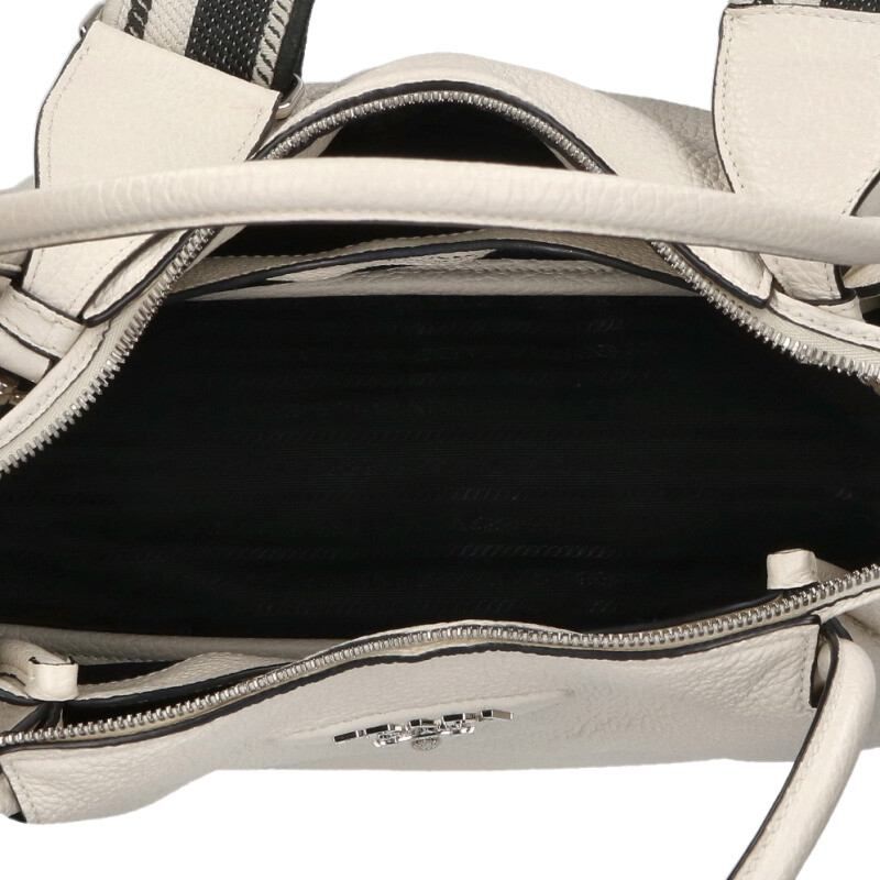 Prada 1bc170 Vitello Dyno Leather 2WAY Handbag With Logo Strap Women's