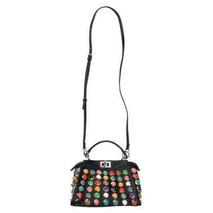 Fendi Peekaboo Mini Multi-stud Leather Handbag Men's