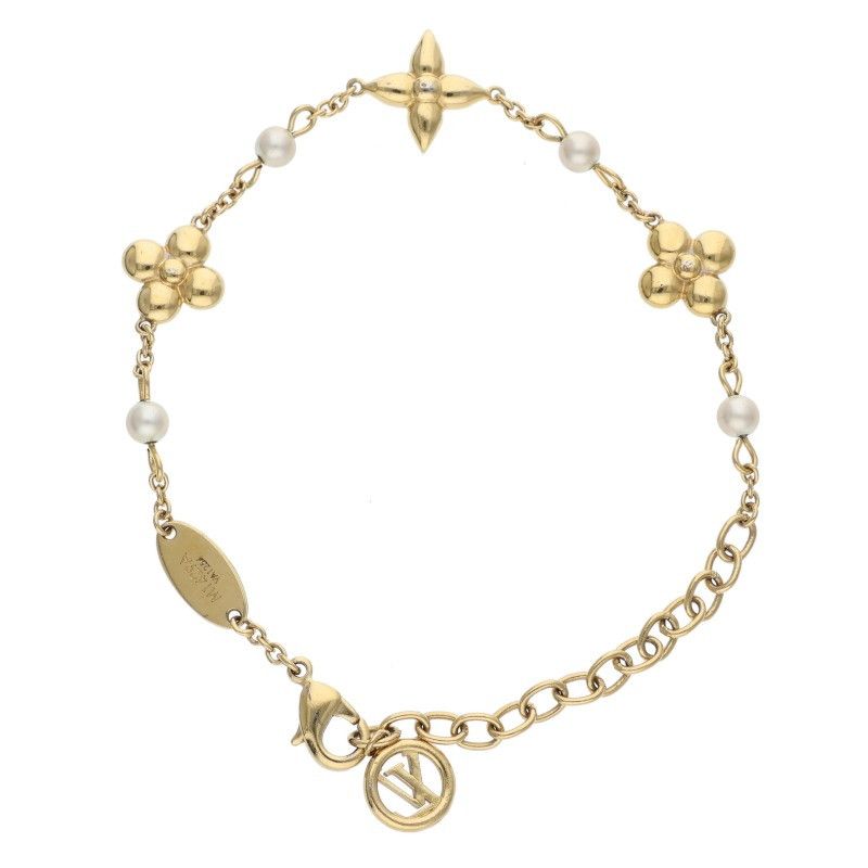 Louis Vuitton M1429a Louisa Fake Pearl Decoration Bracelet Men's