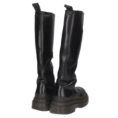 Bottega Veneta Tire Side Zip Long Leather Boots Women's 38