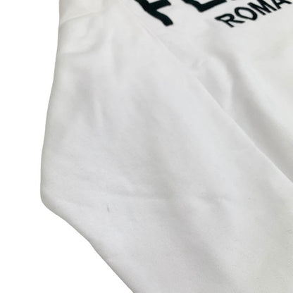 Fendi Top Trainer Sweatshirt 20 AW Logo Long Sleeve Brushed Lining Cotton White