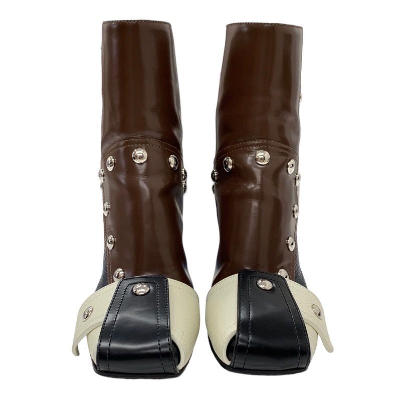 Louis Vuitton Boots Short Boots Ankle Boots Patti Line Studs Leather Multicolor