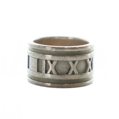 Tiffany & Co Atlas Wide Ring Logo Roman Silver 925 no 10