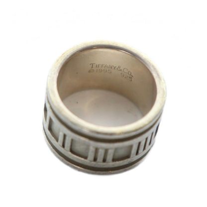 Tiffany & Co Atlas Wide Ring Logo Roman Silver 925 no 10