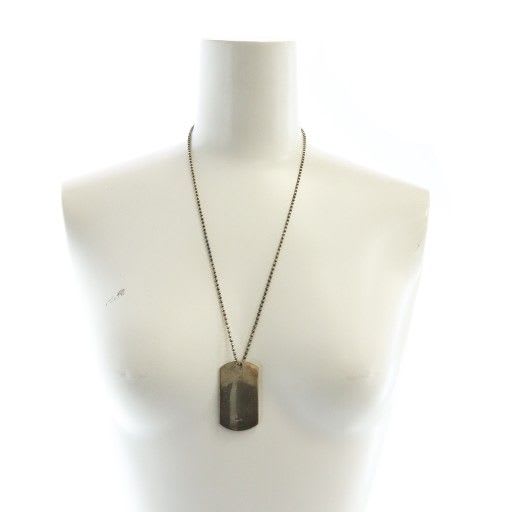 Gucci Necklace Accessories Pendant Dog Tag Ball Chain Logo Silver 925