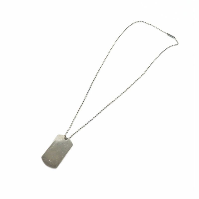 Gucci Necklace Accessories Pendant Dog Tag Ball Chain Logo Silver 925